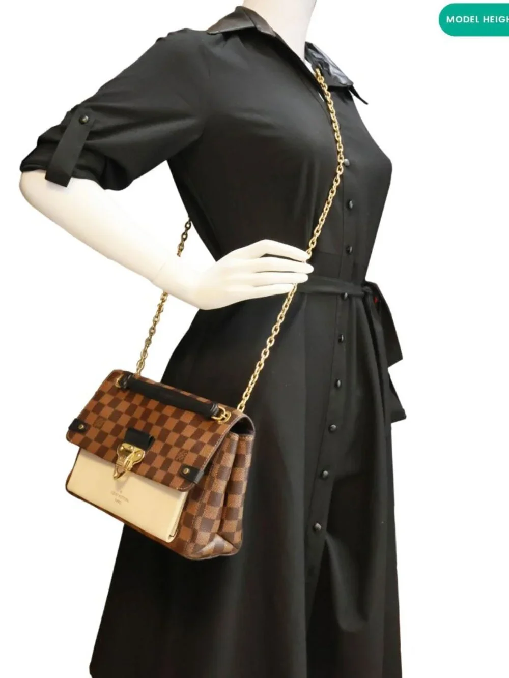 Louis Vuitton Vavin PM Damier Ebene Crossbody Bag Cream